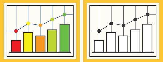 diagramma grafico di profitto e obiettivo di produzione vettore