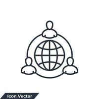 illustrazione vettoriale del logo dell'icona di esternalizzare. modello di simbolo di outsourcing per la raccolta di grafica e web design