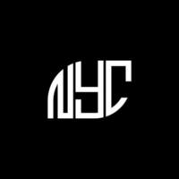 design del logo della lettera di New York su sfondo nero. concetto di logo della lettera di iniziali creative di New York. disegno della lettera di New York. vettore