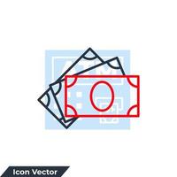 illustrazione vettoriale del logo dell'icona dei soldi. modello di simbolo di finanza per la raccolta di grafica e web design