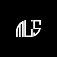 design del logo della lettera mls su sfondo nero. mls creative iniziali lettera logo concept. disegno della lettera ml. vettore