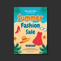 poster di vendita di moda estiva vettore