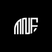 mnf lettera design.mnf lettera logo design su sfondo nero. mnf creative iniziali lettera logo concept. disegno della lettera mnf. vettore