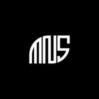 mns creative iniziali lettera logo concept. mns lettera design.mns lettera logo design su sfondo nero. mns creative iniziali lettera logo concept. disegno della lettera mns. vettore