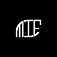 mie lettera logo design su sfondo nero. mie creative iniziali lettera logo concept. disegno della mia lettera. vettore