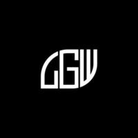 . lgw lettera design.lgw lettera logo design su sfondo nero. lgw creative iniziali lettera logo concept. disegno della lettera lgw. vettore