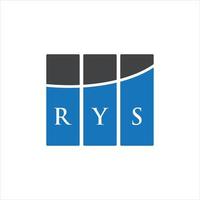 rys lettera design.rys lettera logo design su sfondo bianco. rys creative iniziali lettera logo concept. rys lettera design.rys lettera logo design su sfondo bianco. r vettore