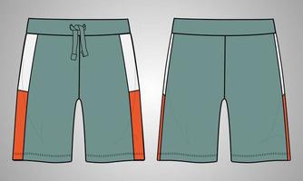 ragazzi sudore pantaloncini pantaloni stile piatto modello di illustrazione vettoriale