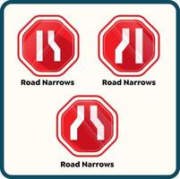 restringimento dell'icona della strada. illustrazione piatta del restringimento dell'icona del vettore stradale per il web.