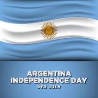 disegno di sfondo del giorno dell'indipendenza dell'argentina. vettore