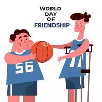 illustrazione della giornata mondiale dell'amicizia vettore