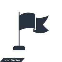 illustrazione vettoriale del logo dell'icona della bandiera. modello di simbolo di bandiera per la raccolta di grafica e web design