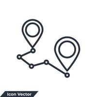 illustrazione vettoriale del logo dell'icona di localizzazione gps. modello di simbolo di tracciamento per la raccolta di grafica e web design