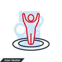 sei qui icona logo illustrazione vettoriale. modello di simbolo di destinazione per la raccolta di grafica e web design vettore
