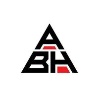 design del logo della lettera del triangolo abh con forma triangolare. monogramma di design del logo del triangolo abh. modello di logo vettoriale triangolo abh con colore rosso. logo triangolare abh logo semplice, elegante e lussuoso.