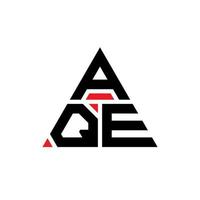 design del logo della lettera triangolare aqe con forma triangolare. monogramma di design del logo del triangolo aqe. modello di logo vettoriale triangolo aqe con colore rosso. logo triangolare aqe logo semplice, elegante e lussuoso.