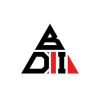 design del logo della lettera del triangolo bdi con forma triangolare. bdi triangolo logo design monogramma. modello di logo vettoriale triangolo bdi con colore rosso. logo triangolare bdi logo semplice, elegante e lussuoso.