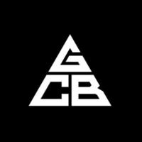 logo della lettera triangolare gcb con forma triangolare. monogramma gcb triangolo logo design. modello di logo vettoriale triangolo gcb con colore rosso. logo triangolare gcb logo semplice, elegante e lussuoso.
