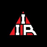 logo della lettera triangolare con forma triangolare. monogramma di design del logo a triangolo iir. modello di logo vettoriale triangolo iir con colore rosso. iir logo triangolare logo semplice, elegante e lussuoso.