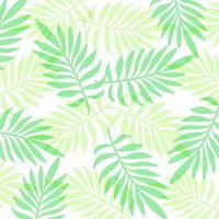 semplice sfondo di foglie tropicali. sfondo astratto con foglie di palma sovrapposte di colore verde e menta. vettore di carta da parati esotica estiva.