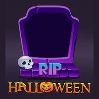 cornice avatar rip di halloween, tomba raccapricciante per il gioco dell'interfaccia utente. vettore