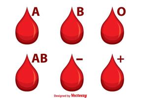 Gruppo di icone di sangue vettore