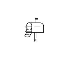 modello di progettazione dell'illustrazione di vettore dell'icona della casella di posta