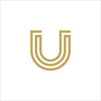 u line logo design illustrazione vettoriale sfondo isolato