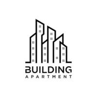 edificio appartamento logo design ispirazione sfondo isolato vettore