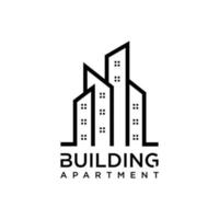 edificio appartamento logo design ispirazione sfondo isolato vettore