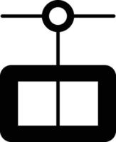 icona del glifo della funivia vettore