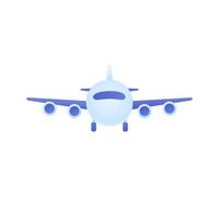 aereo passeggeri che vola nella vista laterale del cielo. concetto di viaggio vettore