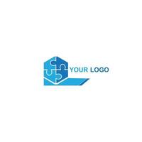 modello di progettazione illustrazione vettoriale logo puzzle