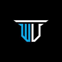 wu lettera logo design creativo con grafica vettoriale