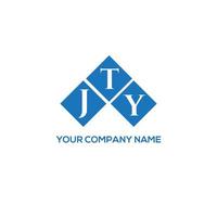 . jty creative iniziali lettera logo concept. jty lettera design.jty lettera logo design su sfondo bianco. jty creative iniziali lettera logo concept. jty lettera design. vettore