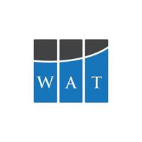 wat lettera logo design su sfondo bianco. wat creative iniziali lettera logo concept. disegno della lettera wat. vettore