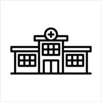 modello di disegno vettoriale icona edificio ospedaliero