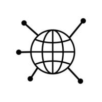 modello di disegno vettoriale icona globo semplice e pulito