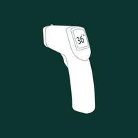 icona della pistola del termometro vettore