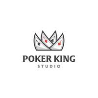 logo del re del poker vettore