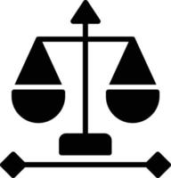 icona del glifo della scala della giustizia vettore
