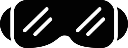 icona del glifo con occhiali di sicurezza vettore