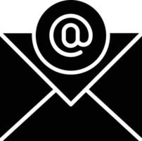 icona del glifo di posta vettore