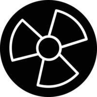 icona del glifo radioattivo vettore