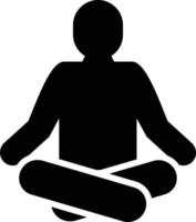 icona del glifo di meditazione vettore