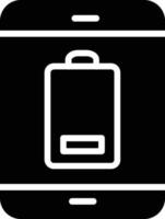 icona del glifo batteria scarica vettore