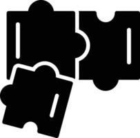 icona del glifo puzzle vettore