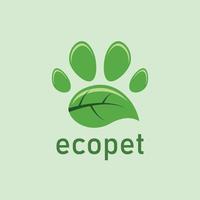 design del logo ecologico per animali domestici vettore