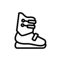 illustrazione del profilo vettoriale dell'icona delle scarpe da sciatore speciale