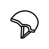 casco protettivo per illustrazione del profilo vettoriale dell'icona della testa